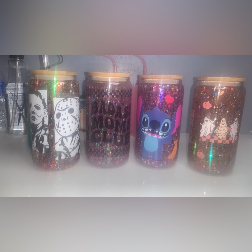 CUSTOM GLASS SNOW GLOBE TUMBLERS!!!